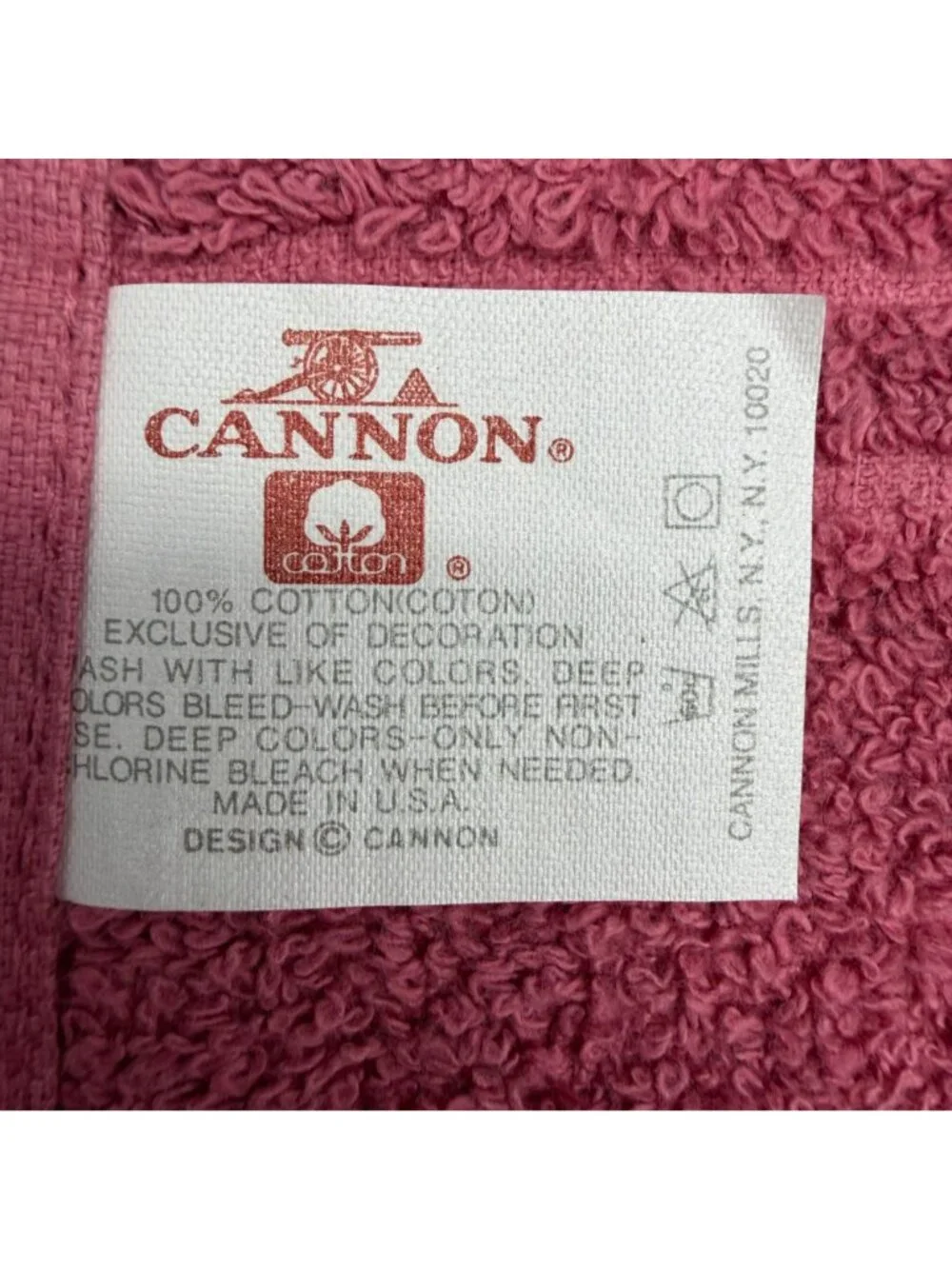 Vintage Pink Hand Towels Dusty Rose Fringe 1980s Cannon USA Set Of 2 Bathroom